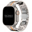 Titanium Style Metal Strap For Apple Watch | SILVER / ORANGE