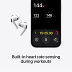 Refurbished Apple AirPods Pro 3 Wireless Earbuds with ANC, Spatial Audio, Heart Rate Sensor, Live Translation & USB-C Charging