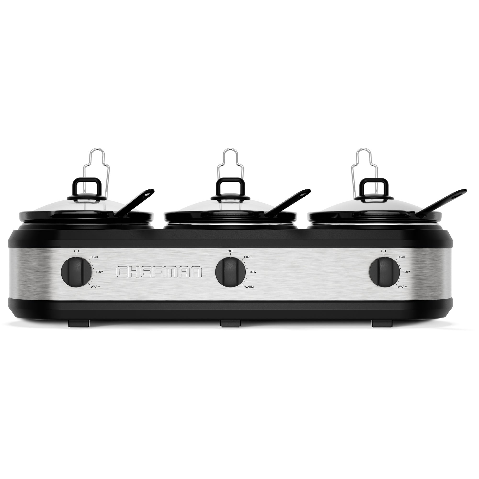 Stainless-Steel Triple Slow Cooker Buffet main image