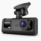 Road-facing side of the 3-channel dash cam main unit with suction mount