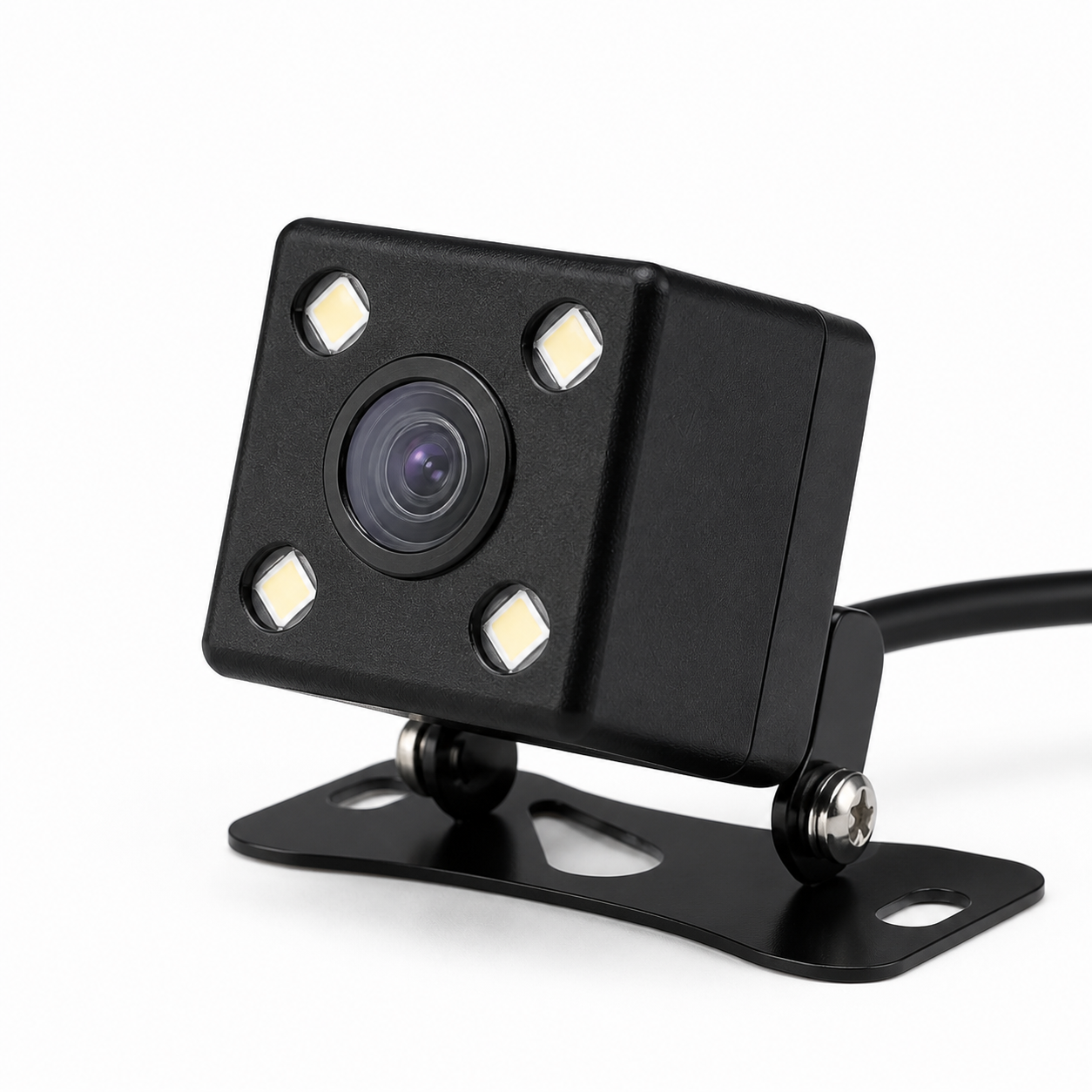 Separate wired rear camera with four LEDs and adjustable mounting bracket