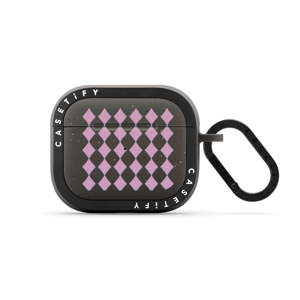 Pink Checks Earbuds Case