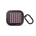 Pink Checks Earbuds Case