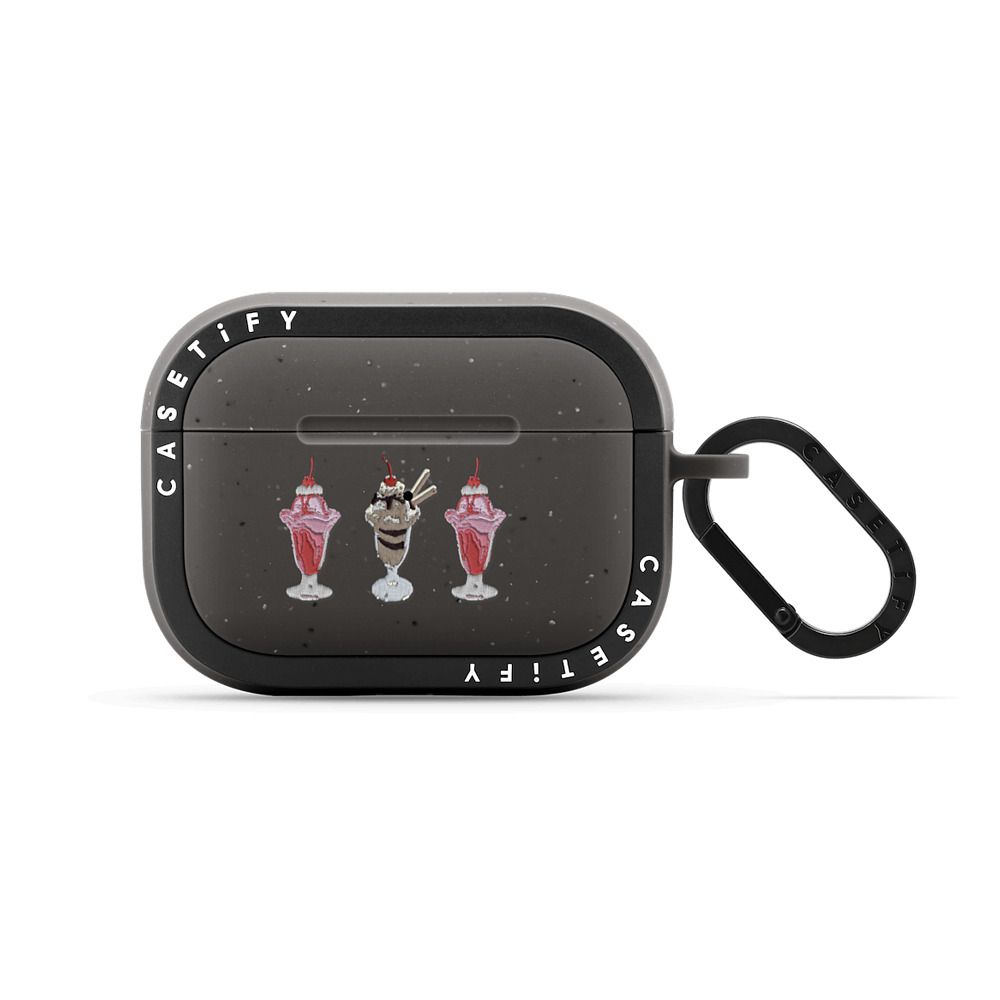 Embroidered Sundae Earbuds Case