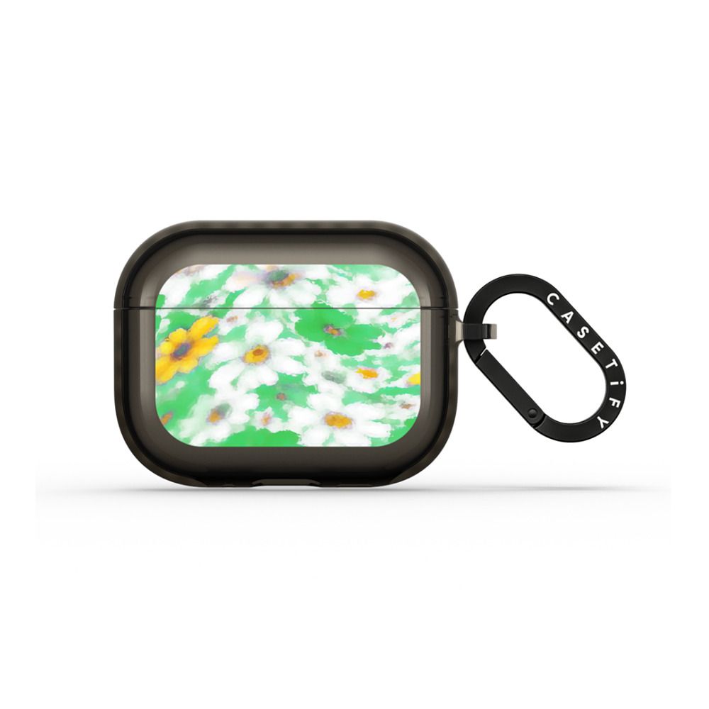 Floral Swirl - Green Earbuds Case