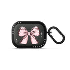 Metallic Pink Ribbon Earbuds Case