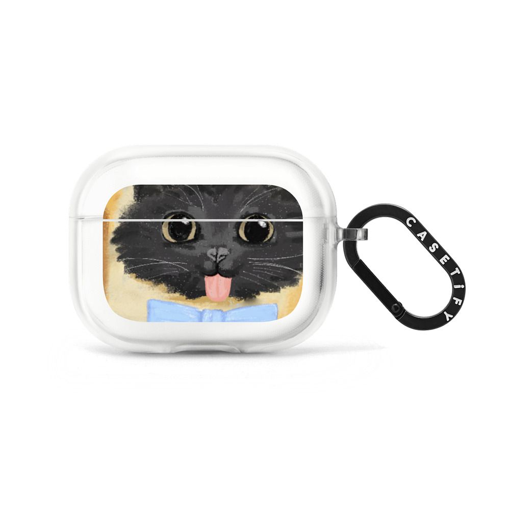 Silly Bread Cat Earbuds Case