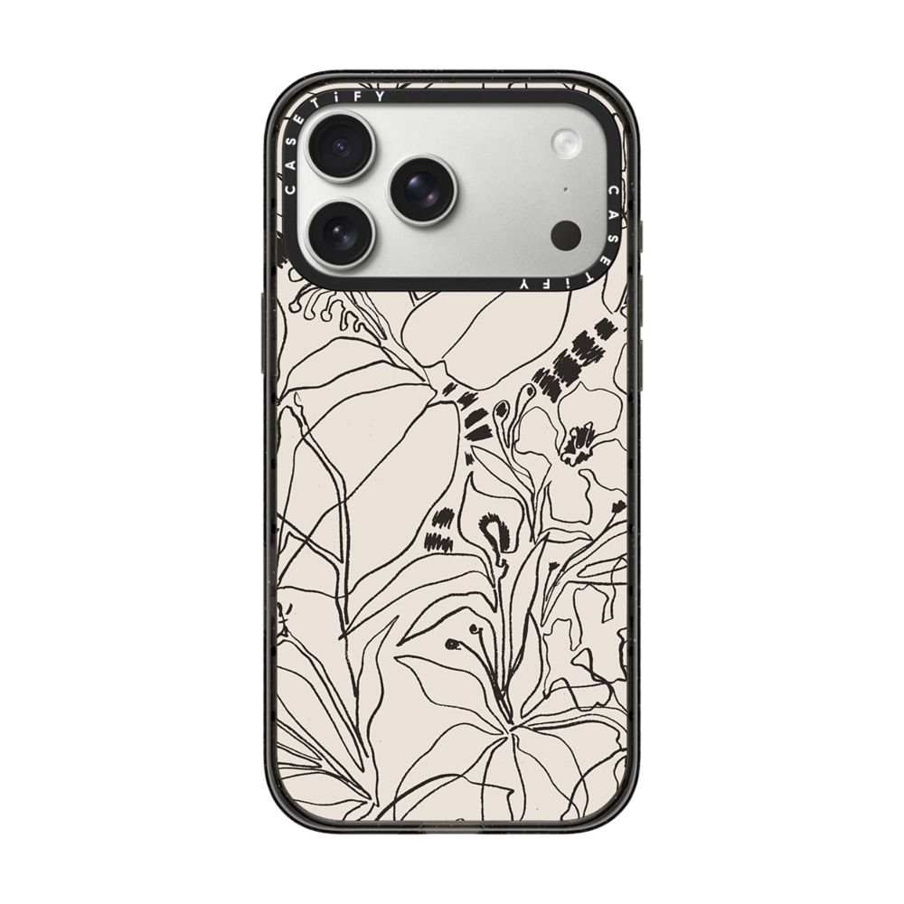 Charcoal Tropics - Creme iPhone Case Main image