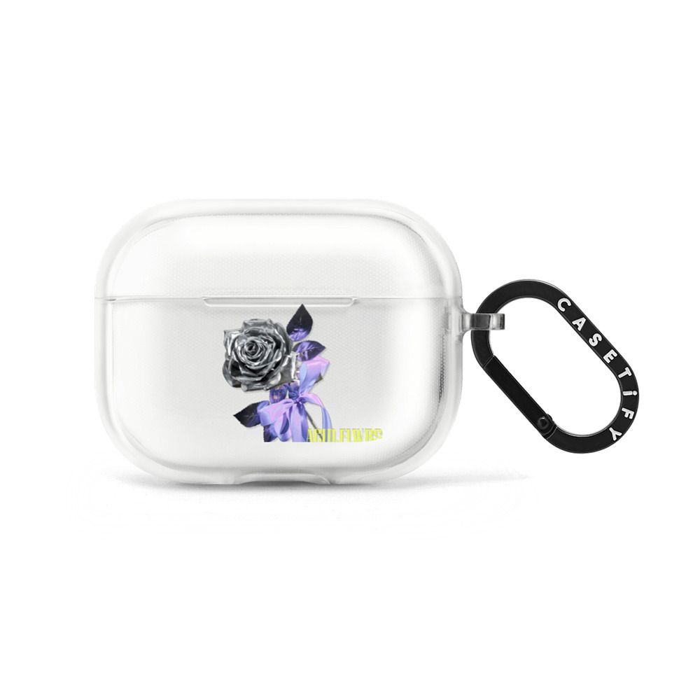 Chrome Rose Pattern Earbuds Case - 809c5a