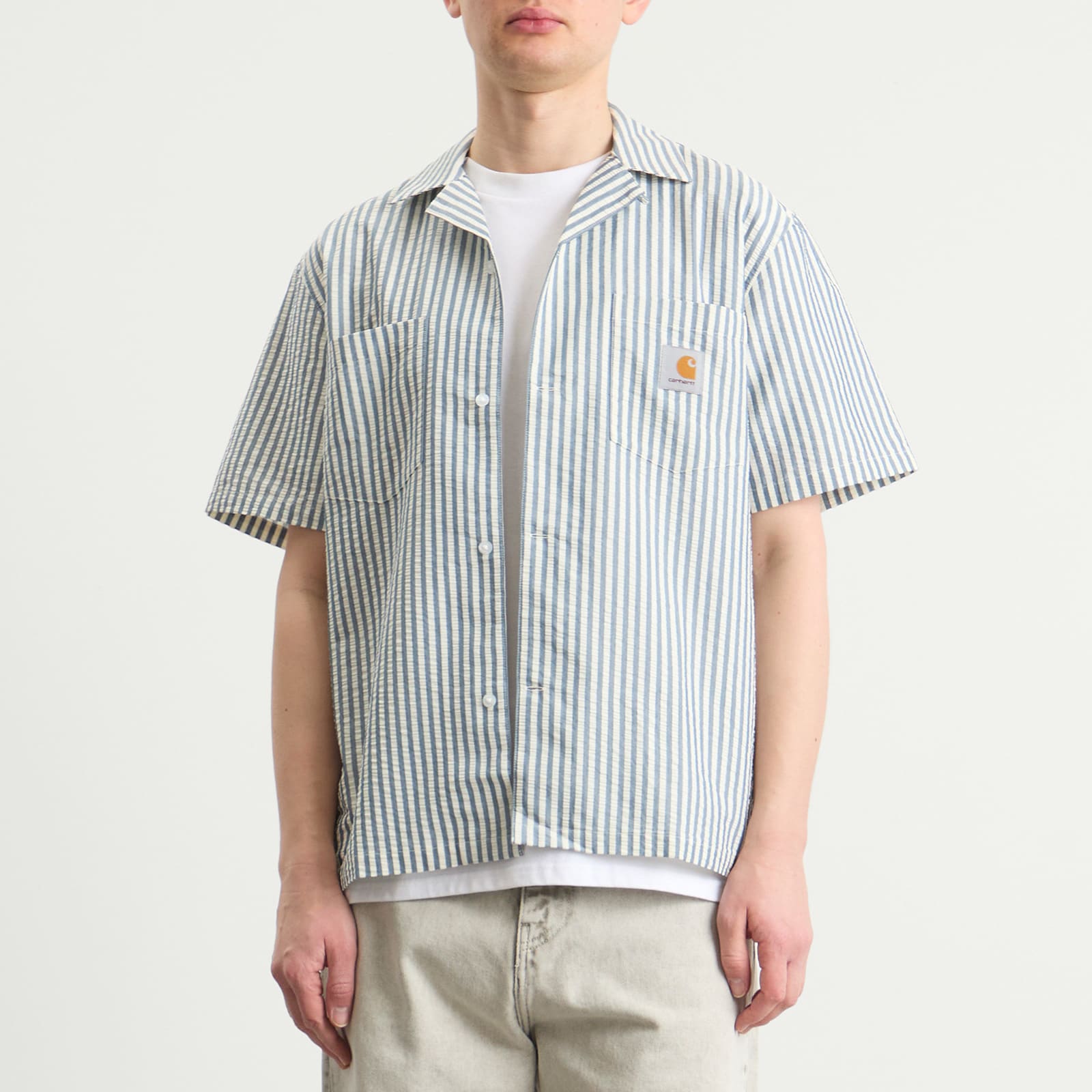 Carhartt WIP Leavel Short Sleeve Stripe Shirt Secondary image