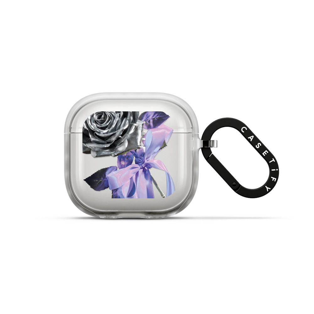 Chrome Rose Pattern Earbuds Case - 51180b