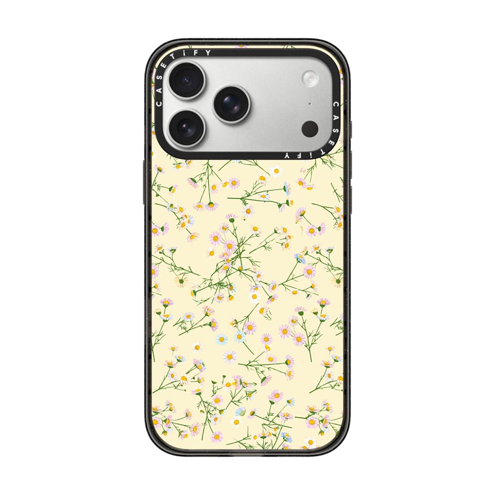 Pressed flowers dainty - yellow iPhone Case Main image