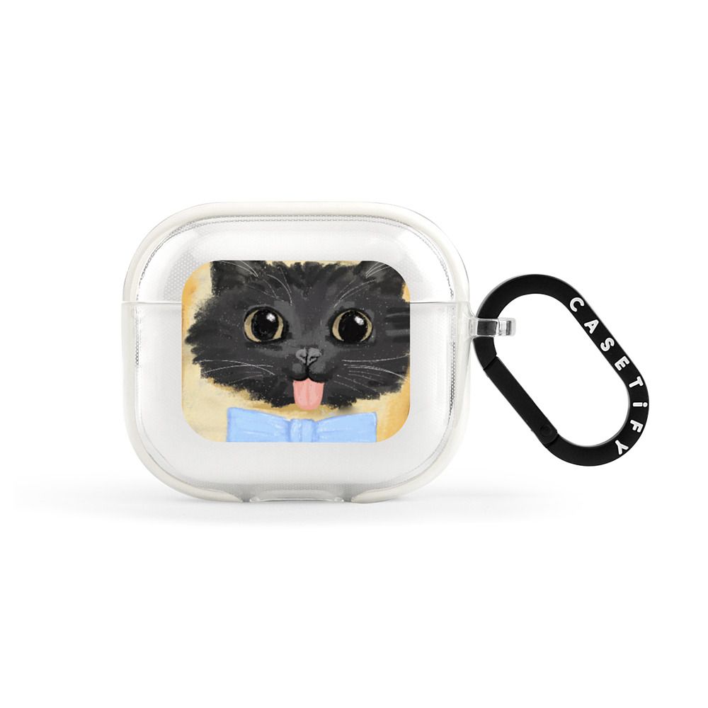 Silly Bread Cat Earbuds Case