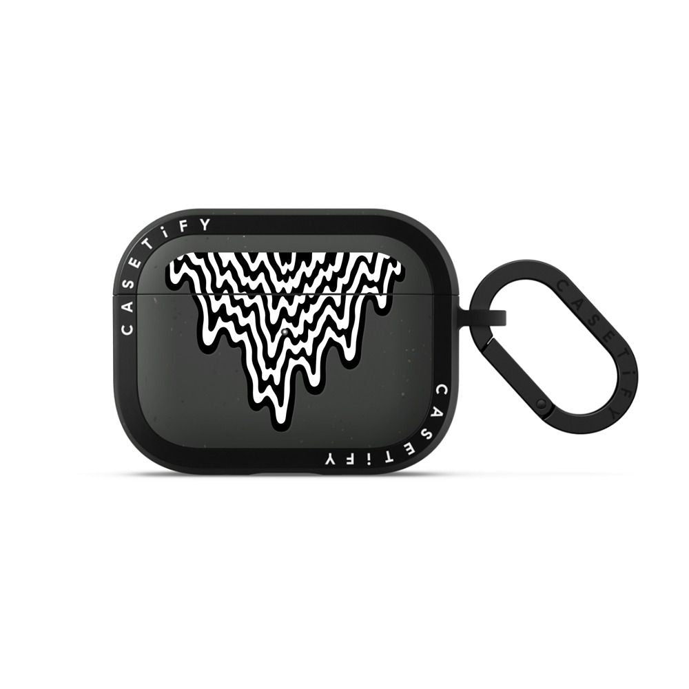 Black & White Drip Earbuds Case