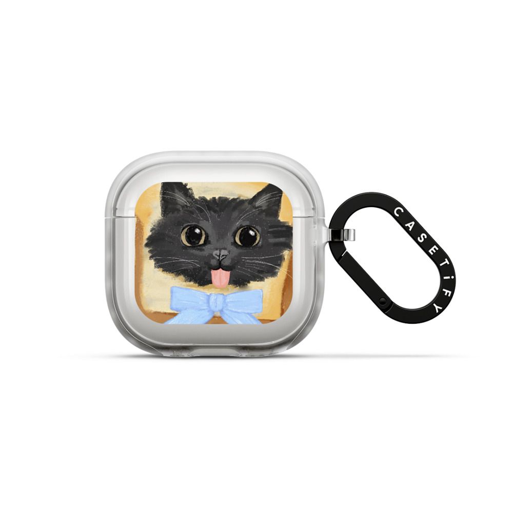 Silly Bread Cat Earbuds Case