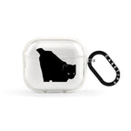 Spooky Black Cat Earbuds Case