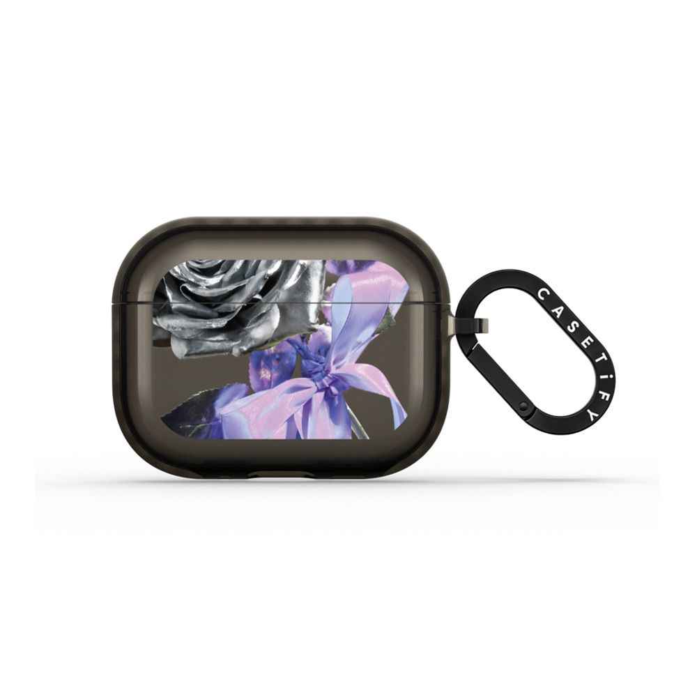 Chrome Rose Pattern Earbuds Case - 51180b