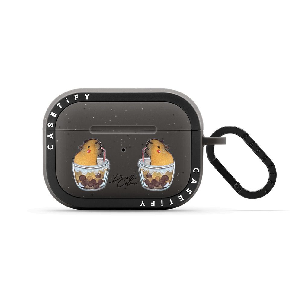 Capybara Boba Tea Earbuds Case