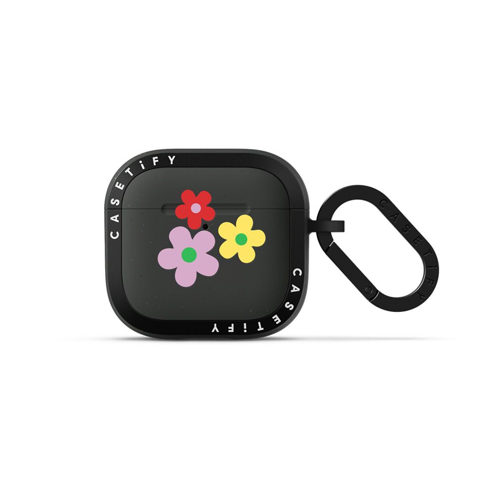 Floral Stripes Earbuds Case
