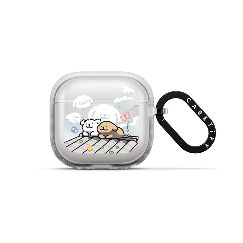 Maltese Lazy Clouds Earbuds Case