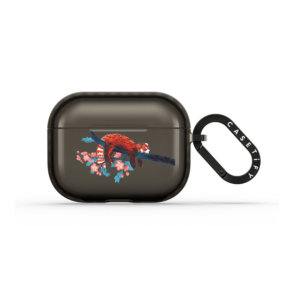 Red Panda Floral by Papio Press Earbuds Case