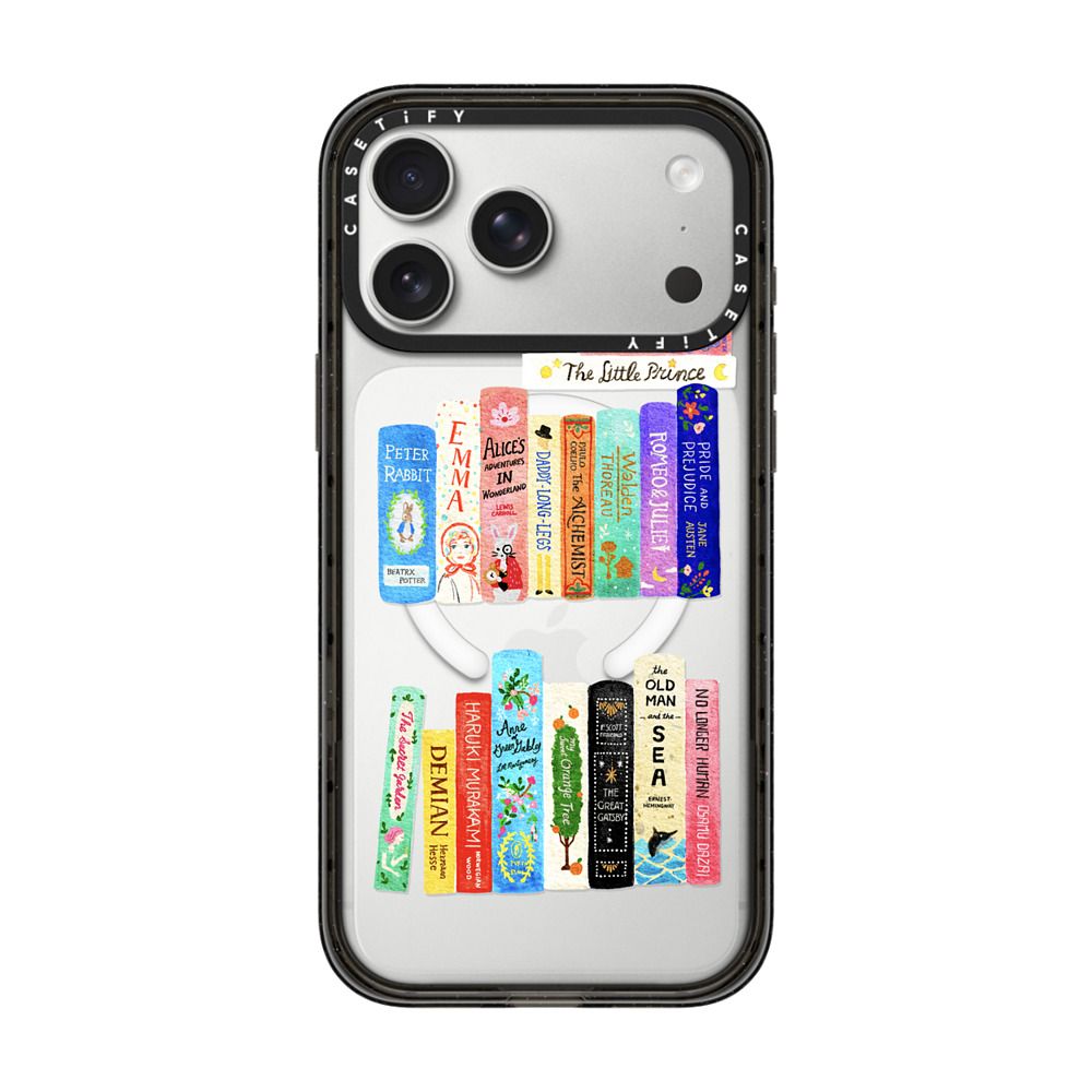 Books Lovers [waterclolor Bookshelf] iPhone Case Main image
