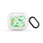 Floral Swirl - Green Earbuds Case
