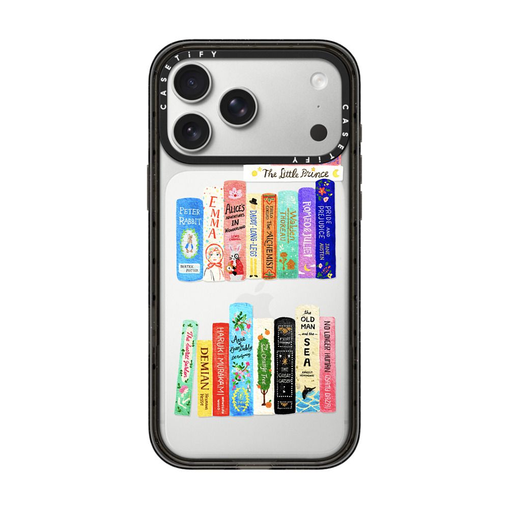 Books Lovers [waterclolor Bookshelf] iPhone Case Secondary image