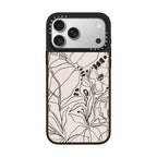 Charcoal Tropics - Creme iPhone Case