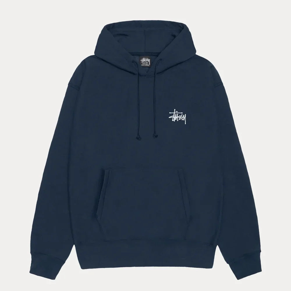 Basic Pullover Fleece Hoodie - basic blue hoodie