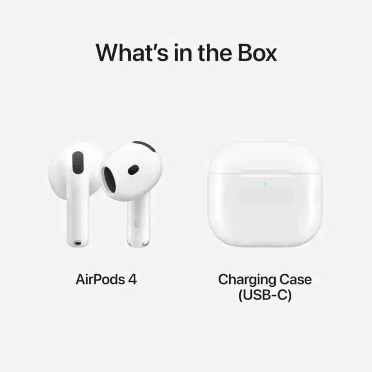 AirPods (4th Generation) featuring Active Noise Cancellation, Refurbished Bluetooth Earphones for Apple iPhone, with USB-C Charging Case