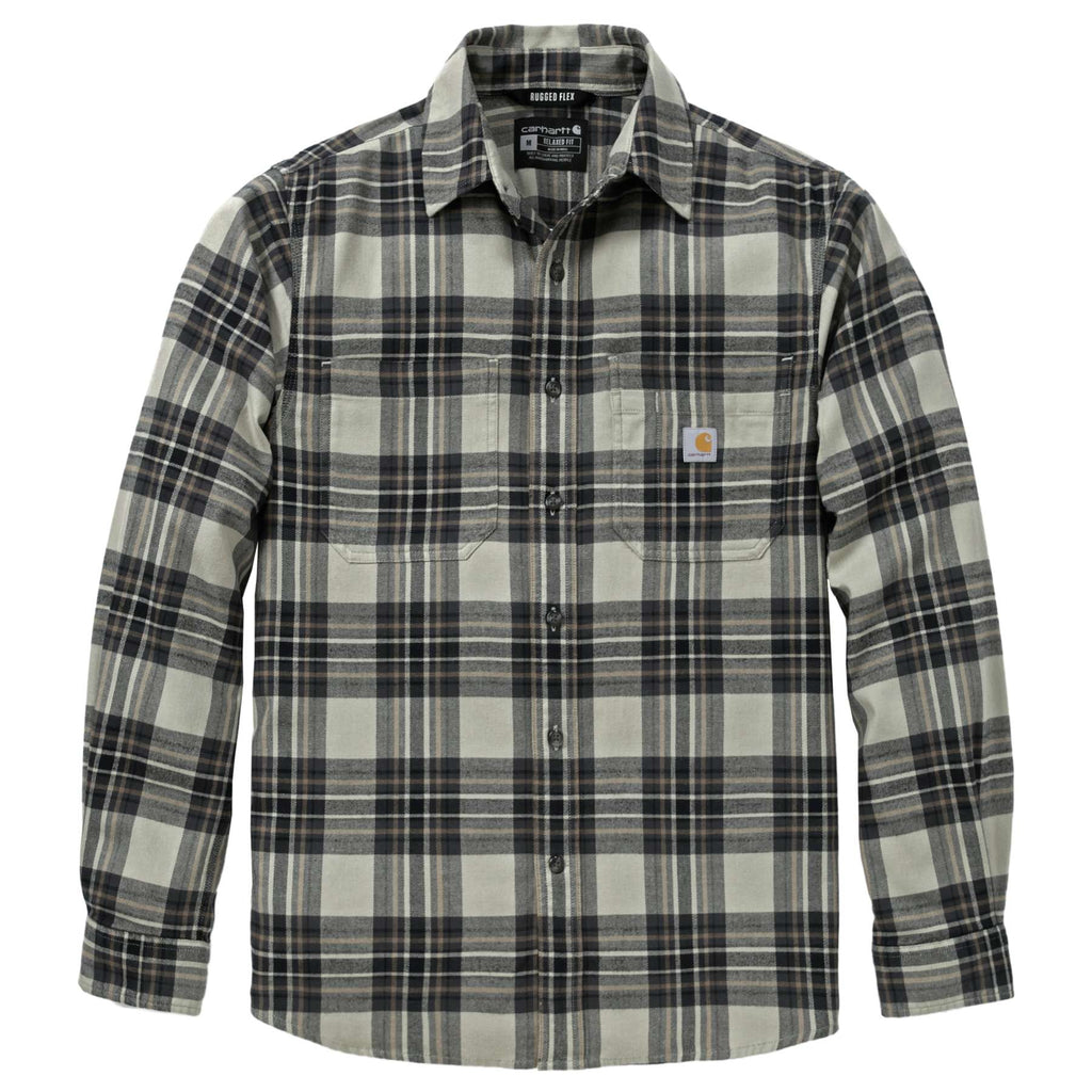 Carhartt Rugged Flex Relaxed Fit Midweight Flannel Long-Sleeve Plaid Shirt