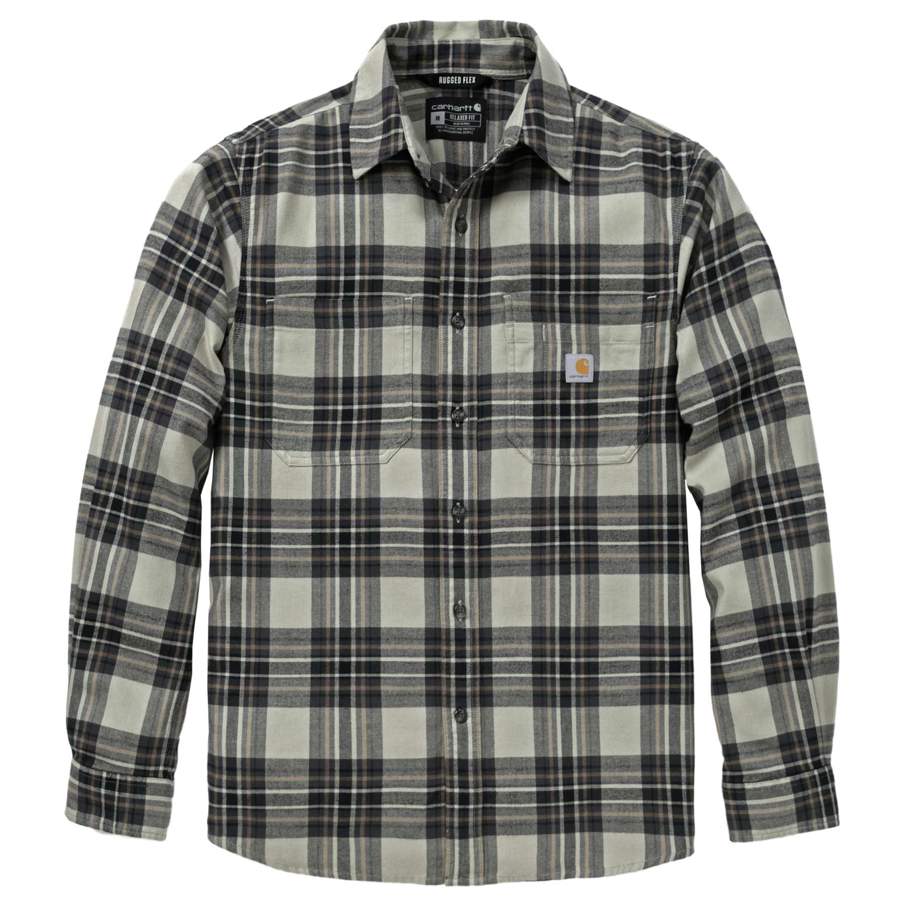 Carhartt Rugged Flex Relaxed Fit Midweight Flannel Long-Sleeve Plaid Shirt