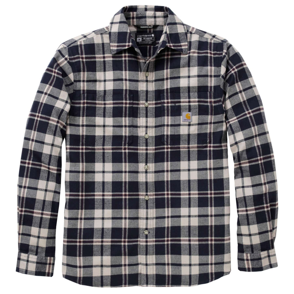 Carhartt Rugged Flex Relaxed Fit Midweight Flannel Long-Sleeve Plaid Shirt