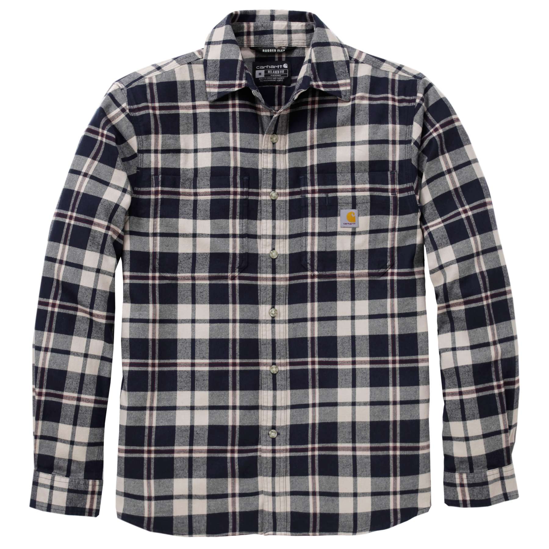 Carhartt Rugged Flex Relaxed Fit Midweight Flannel Long-Sleeve Plaid Shirt