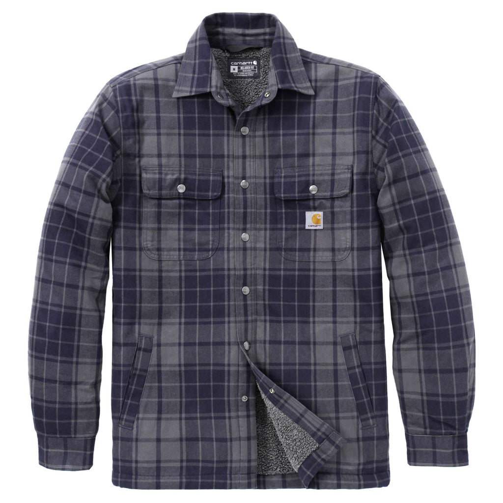 Carhartt Relaxed Fit Flannel Sherpa-Lined Shirt Jacket