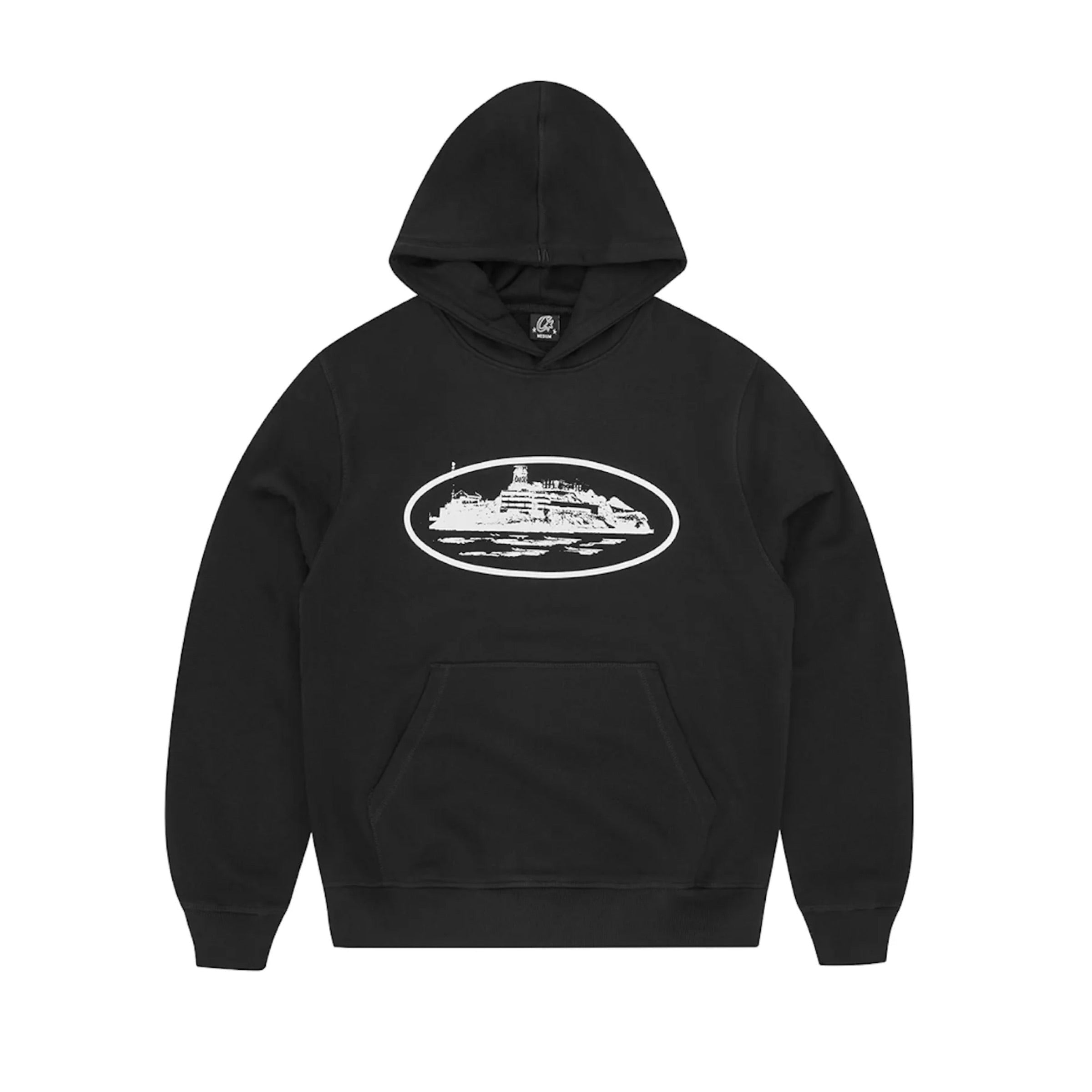 Corteiz Alcatraz Hoodie Black White
