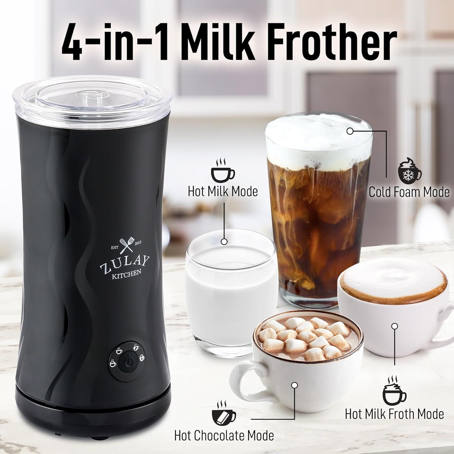Automatic Milk Frother with Temperature Control
