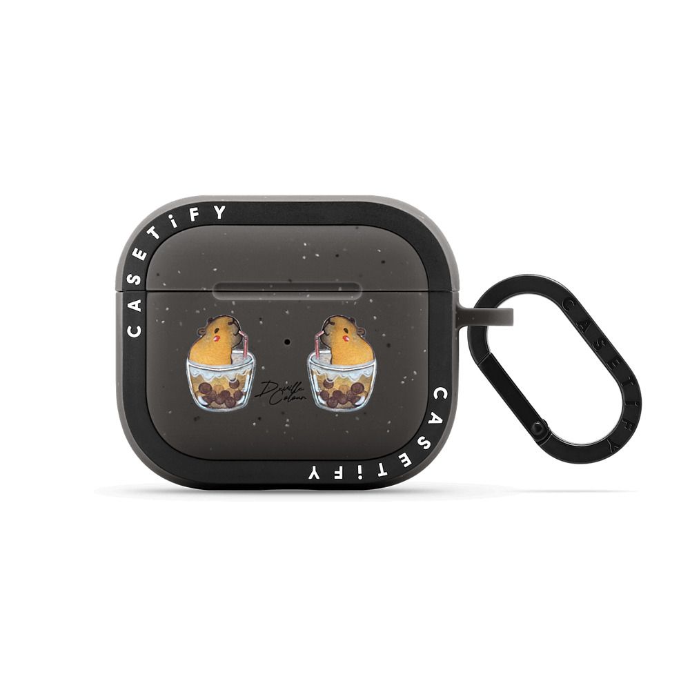 Capybara Boba Tea Earbuds Case
