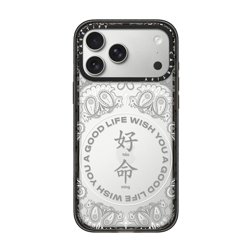 WYAGL Paisley Case - Grey iPhone Case