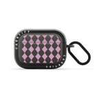 Pink Checks Earbuds Case