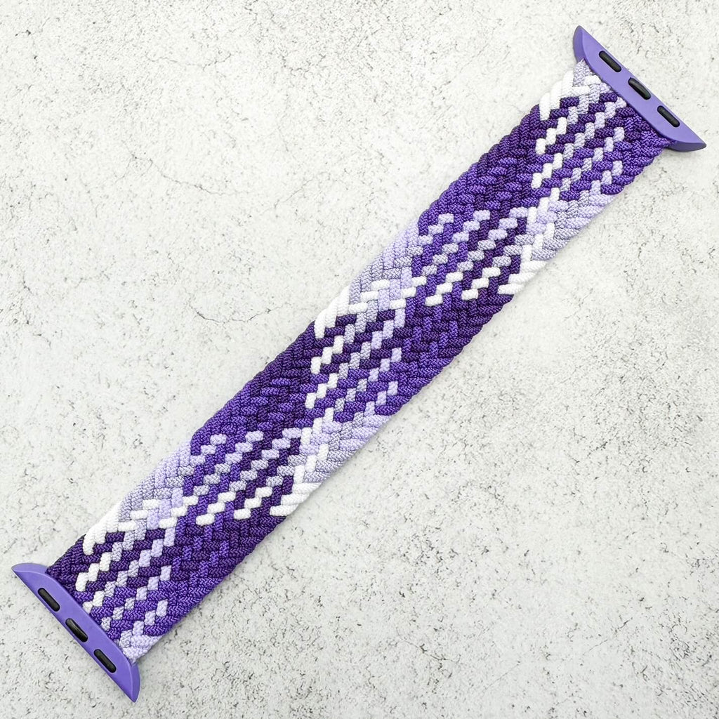 Braided Elastic Watch Strap For Apple Watch | LAVENDER GARDEN PURPLE
