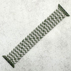 Braided Elastic Watch Strap For Apple Watch | MOSSY ROCK GREEN GREY
