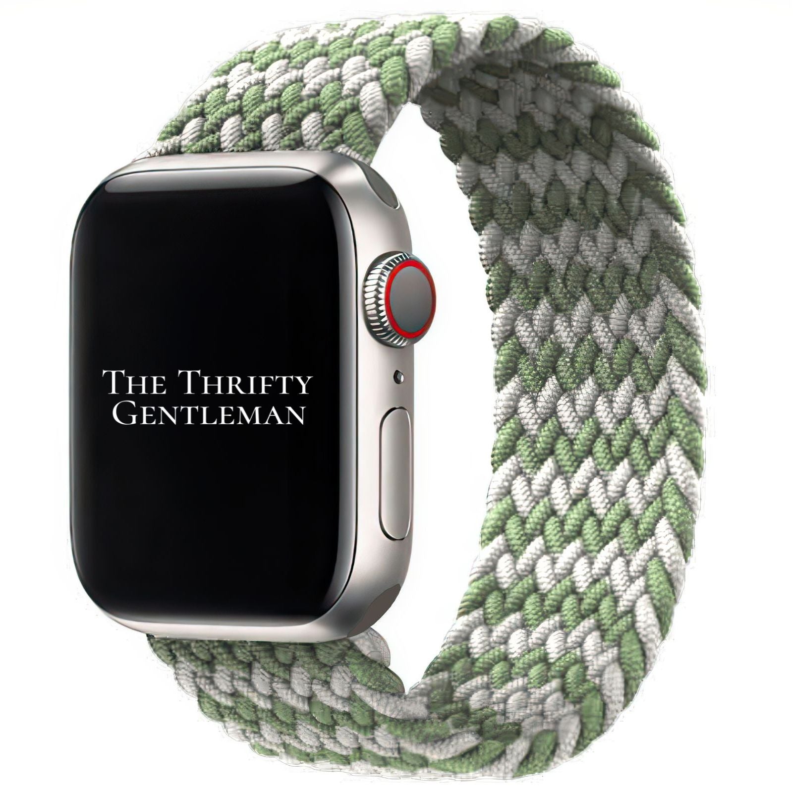 Braided Elastic Watch Strap For Apple Watch | MOSSY ROCK GREEN GREY Main image
