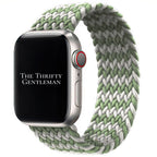 Braided Elastic Watch Strap For Apple Watch | MOSSY ROCK GREEN GREY