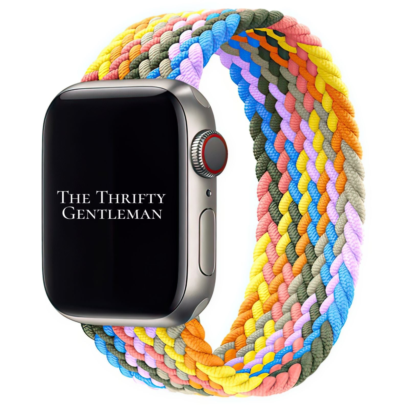 Braided Elastic Watch Strap For Apple Watch | PASTEL RAINBOW Main image