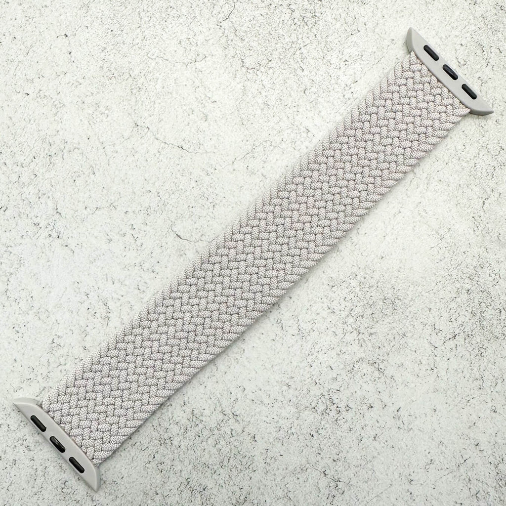 Braided Elastic Watch Strap For Apple Watch | PEARL GREY