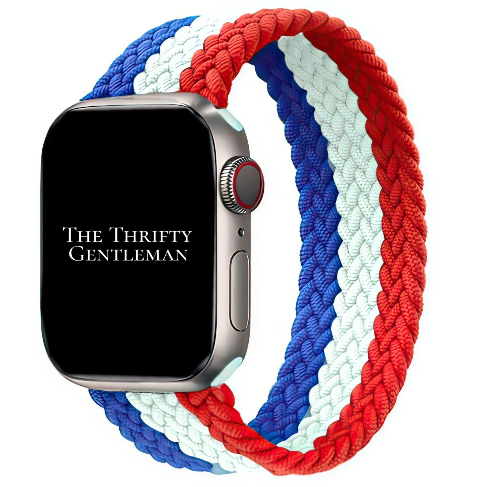 Braided Elastic Watch Strap For Apple Watch | RED WHITE BLUE "VIVE LA FRANCE!" Main image