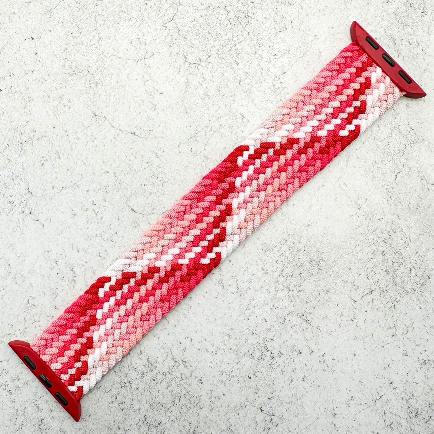 Braided Elastic Watch Strap For Apple Watch | STRAWBERRY PINK RED