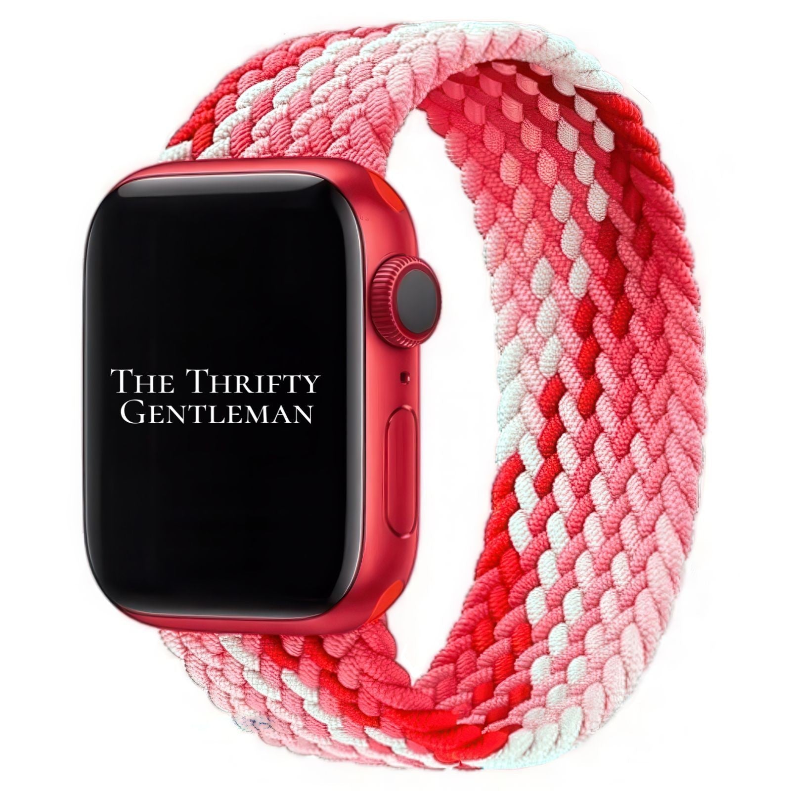 Braided Elastic Watch Strap For Apple Watch | STRAWBERRY PINK RED Main image